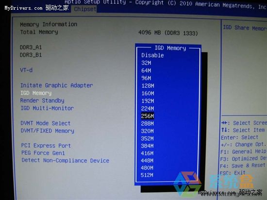 BIOS简单设置 解析“集成显卡”内存占用问题