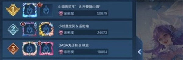 王者荣耀恋人榜怎么看