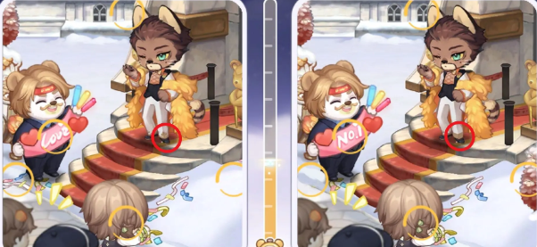 奥比岛手游恋心裁判第5关玩法 恋心裁判第五关找不同位置分享[附图]