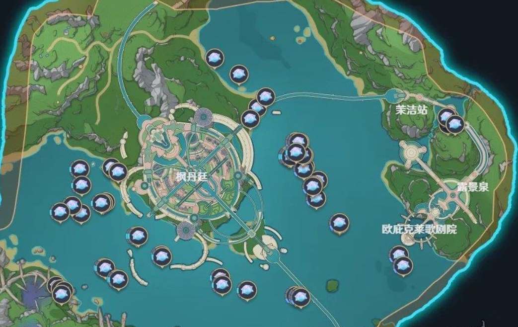 《原神》海露花高效采集路线图一览