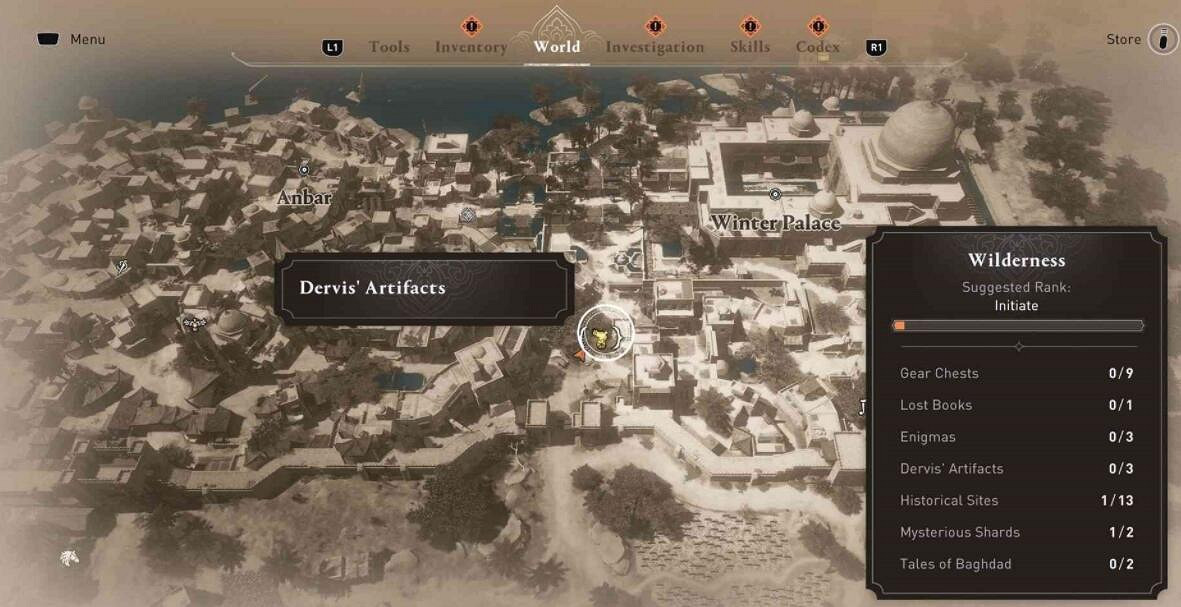 刺客信条：幻景 荒野地区文物位置一览_刺客信条：幻景 荒野地区文物在哪儿？