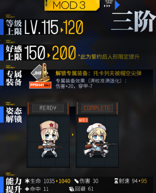 《少女前线》ppsh41心智升级介绍