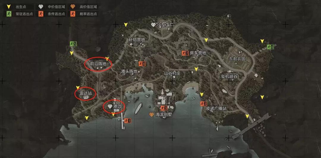 《暗区突围》山谷西部资源一览