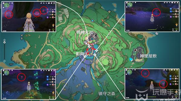 原神绯樱绣球采集路线