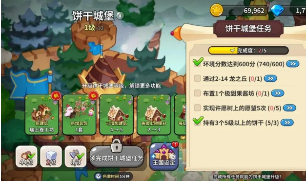 冲呀饼干人王国饼干城堡怎么升级