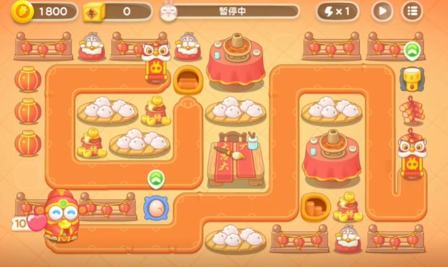 保卫萝卜4新春大集第1关攻略