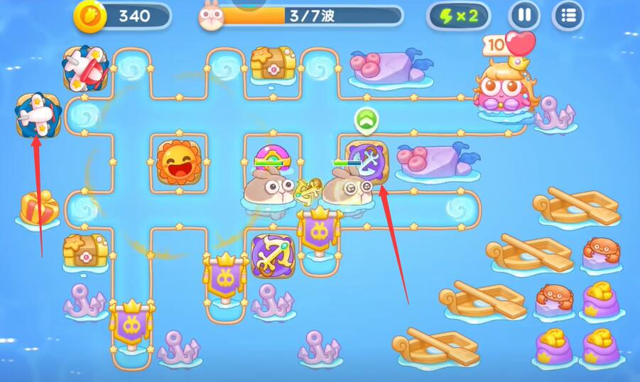 《保卫萝卜4》海的闺女76关攻略