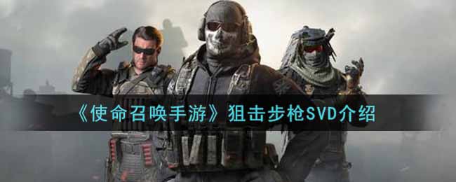 使命召唤手游狙击步枪SVD介绍