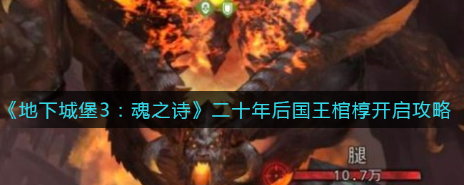 地下城堡3魂之诗二十年后国王棺椁开启攻略
