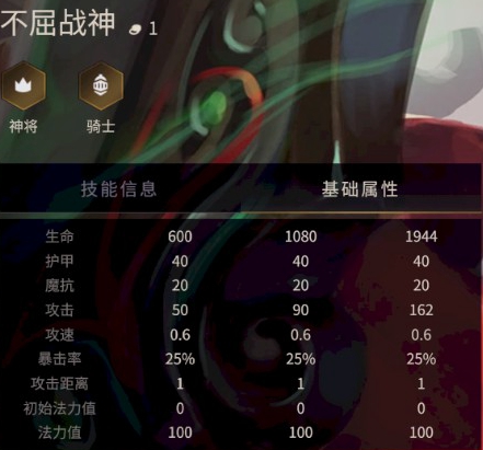 《金铲铲之战》不屈战神技能属性装备介绍