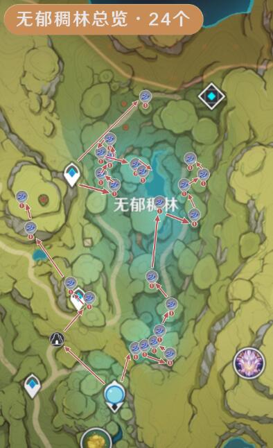 原神树王圣体菇采摘路线