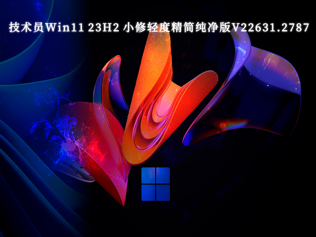 技术员Win11 23H2 小修轻度精简纯净版V22631.2787正式版_Win11 23H2 小修轻度精简纯净版V22631.2787专业版下载