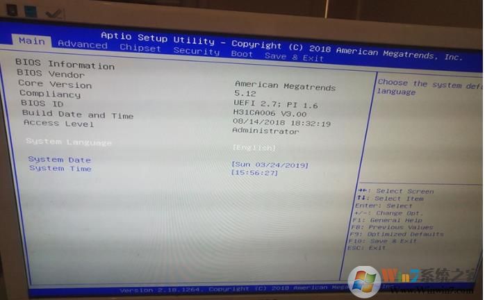 昻达Z370 H310 B365主板安装Win7 BIOS设置和U盘启动方法