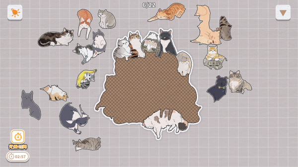 挤在一起的猫猫拼图攻略1