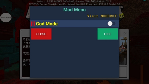 我的世界1.17上帝模式截图1