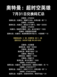 奥特曼超时空英雄最新兑换码是什么