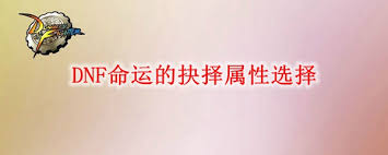 DNF命运的抉择如何选择属性